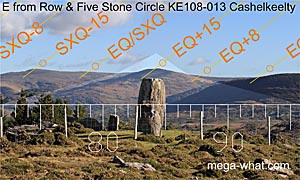 E from Cashelkeelty Five Stone Circle & Stone Row, Kerry Ireland.