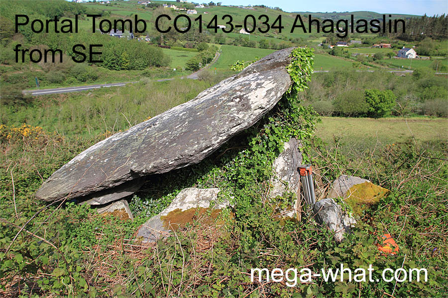 Ahaglaslin Portal Tomb, Cork, Ireland from SE.