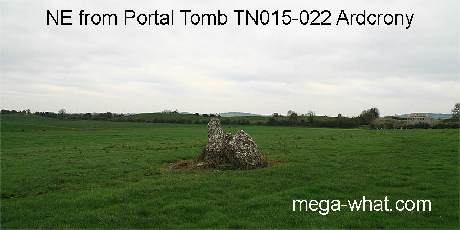 NE from Ardcrony Portal Tomb, Tipperary, Ireland.