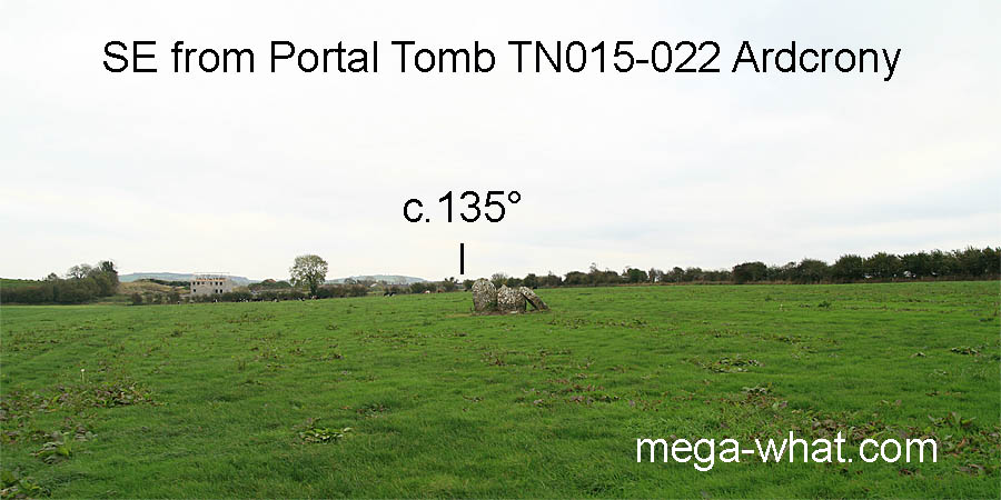 SE from Ardcrony Portal Tomb, Tipperary, Ireland.