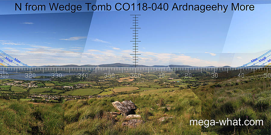 N from Ardnageehy More Wedge Tomb, Cork, Ireland.