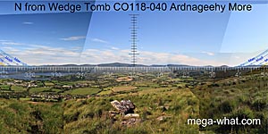 View N from Ardnageehy More Wedge Tomb