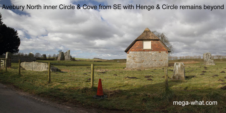 N. inner circle & Cove of Avebury Henge & Stone Circles, Wiltshire, England.