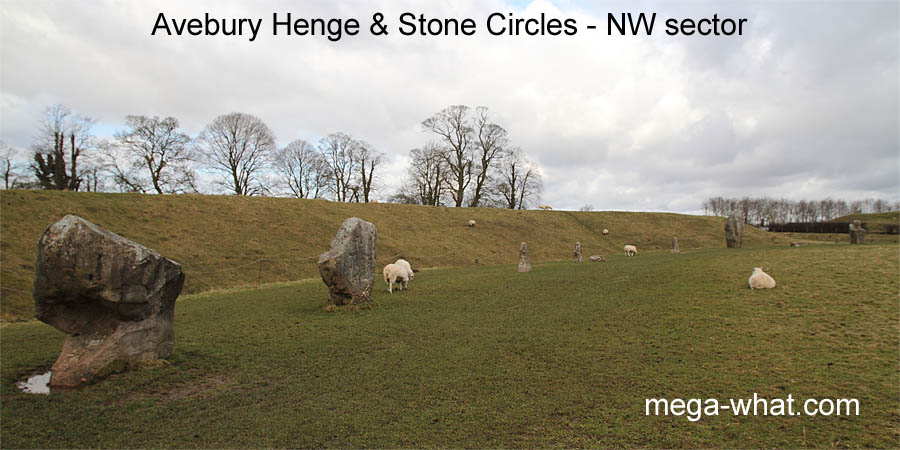 NW sector of Avebury Henge & Stone Circles, Wiltshire, England.