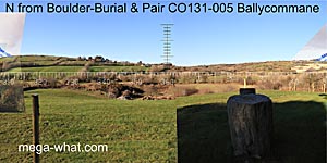 View N from Ballycommane Boulder-Burial & Stone Pair