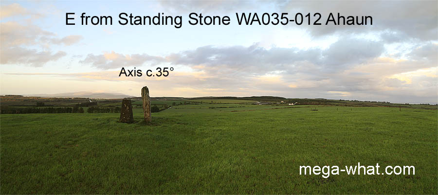 E from Ahaun Standing Stone, Waterford, Ireland.