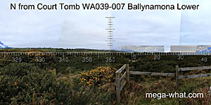View N from Ballynamona Court Tomb