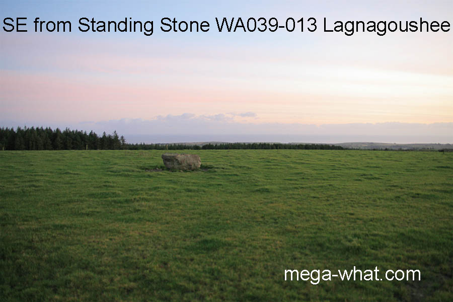 SE from Lagnagoushee Standing Stone, Waterford, Ireland.