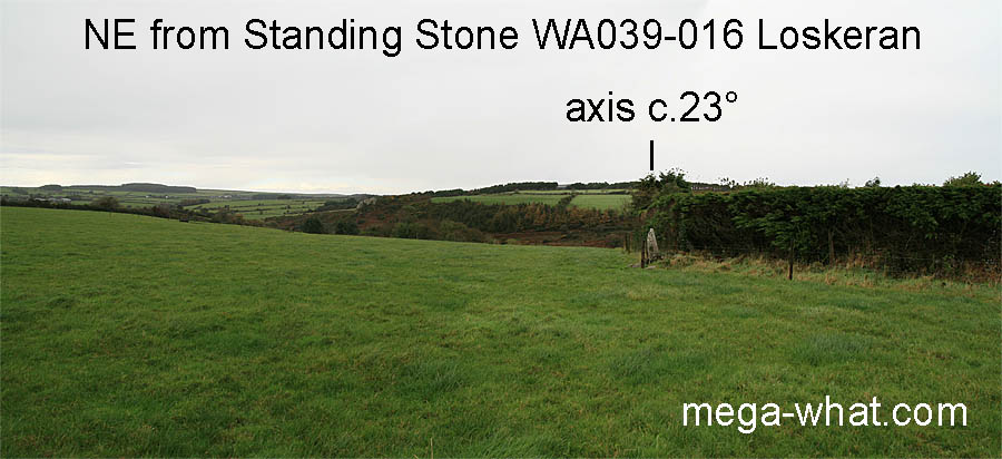 NE from Loskeran Standing Stone, Waterford, Ireland.