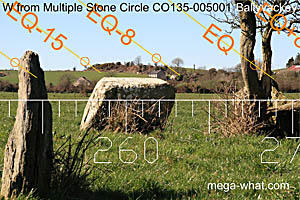 SW axial view from Ballyvackey Stone Circle