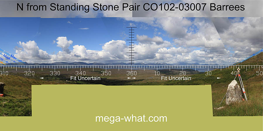 View N from Barrees Standing Stone Pair