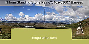 View N from Barrees Standing Stone Pair