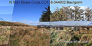 View N from Baurgorm Stone Circle & Pair