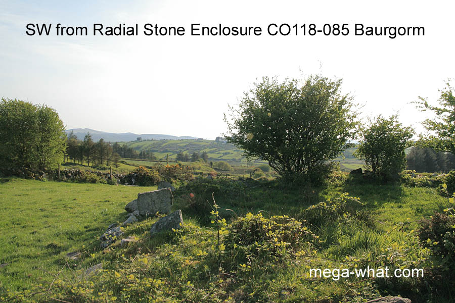 SW from Baurgorm Radial Stone Enclosure, Cork, Ireland.