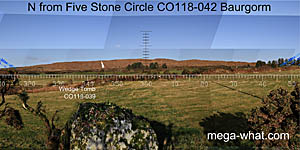 View N from Baurgorm (W) Stone Circle