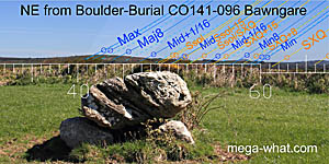 NE axial view from Bawngare Boulder-Burial
