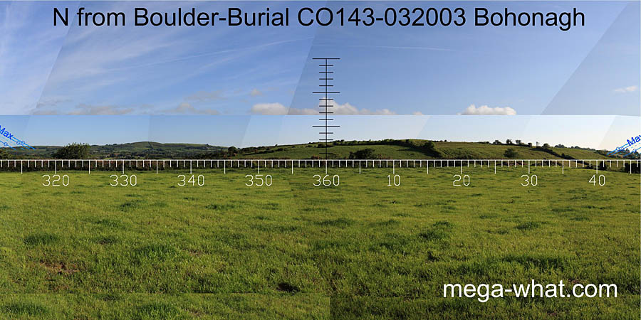 View N from Bohonagh Boulder-Burial