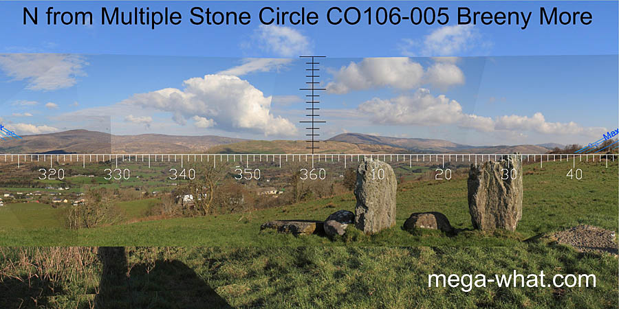 View N from Breeny More Stone Circle & Boulder-Burials