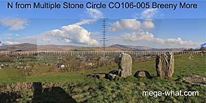 View N from Breeny More Stone Circle & Boulder-Burials