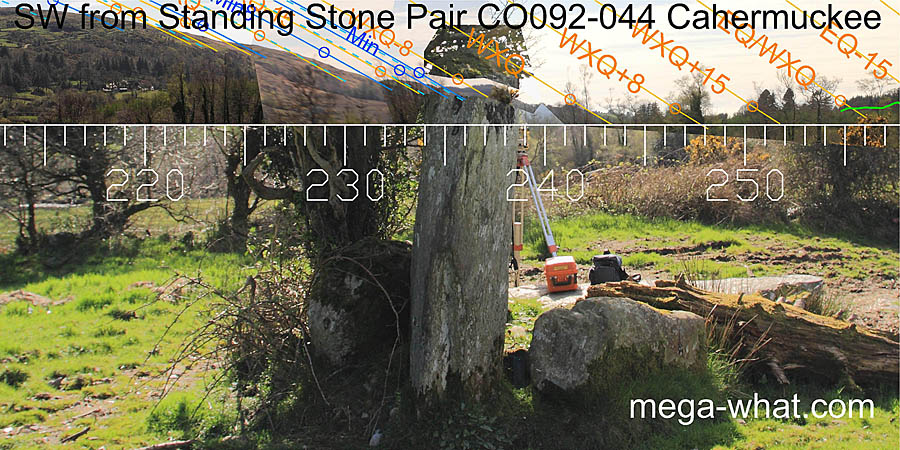 SW axial view from Cahermuckee Stone Pair