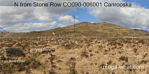 View N from Canrooska Stone Circle & Row