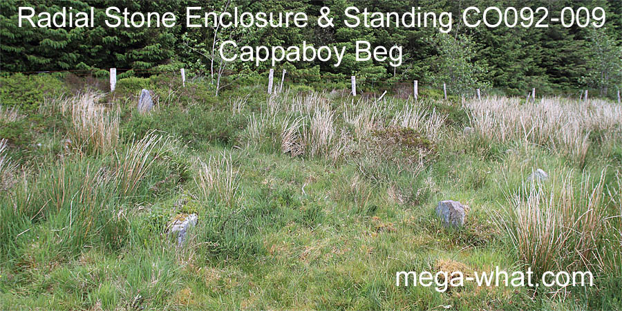 Cappaboy Beg Radial Stone Enclosure & Standing Stone.