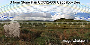 View S from Cappaboy Beg Standing Stone Pair