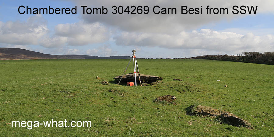 Carn Besi Chambered Tomb from SSW.