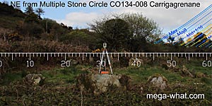 NE axial view from Carrigagrenane Multiple Stone Circle