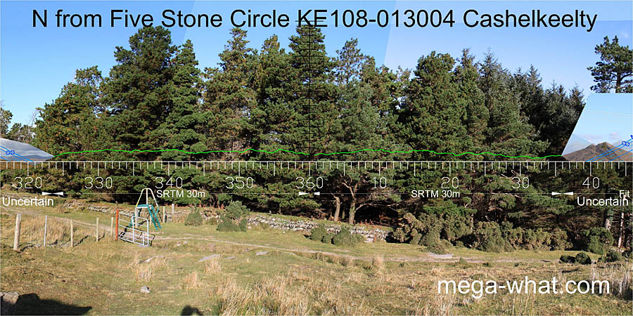 View N from Cashelkeelty Five Stone Circle