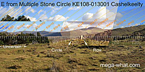 E from Cashelkeelty Multiple Stone Circle, Kerry, Ireland.