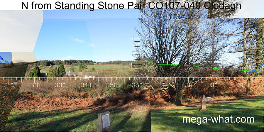 View N from Clodagh Standing Stone Pair