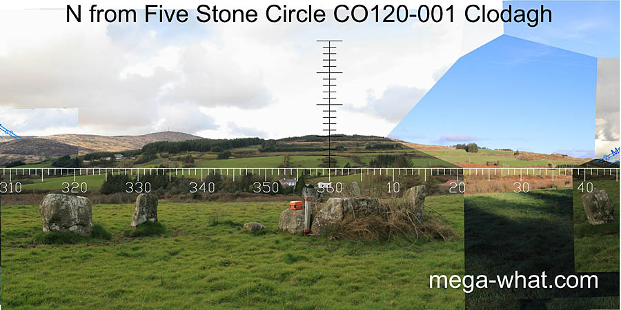 View N from Clodagh Stone Circle & Pair