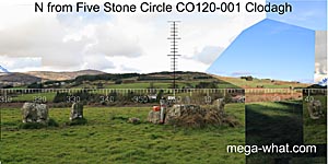 View N from Clodagh Stone Circle & Pair