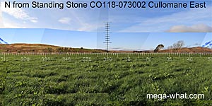 View N from Cullomane East Standing Stone