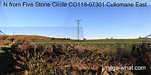 View N from Cullomane East Stone Circle