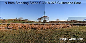 View N from Cullomane East Standing Stone / Pair
