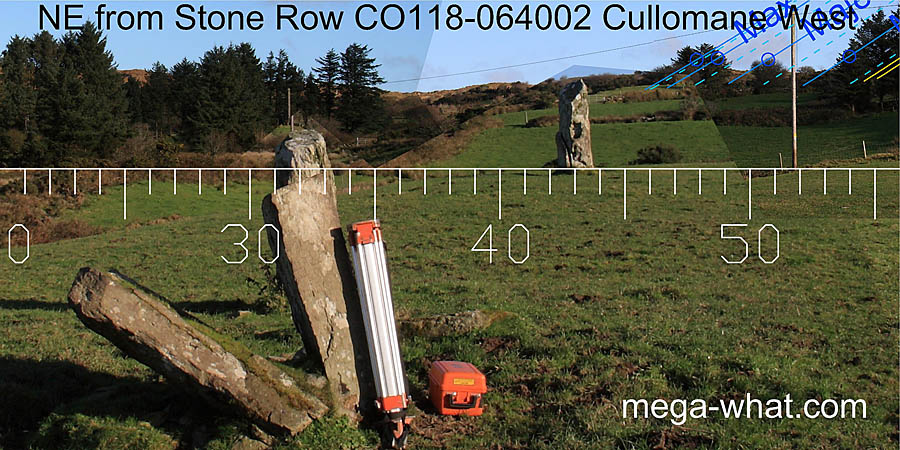 NE axial view from Cullomane Stone Row