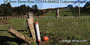 NE axial view from Cullomane Stone Row