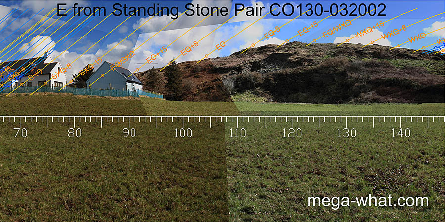 E from Coolcoulaghta Standing Stone Pair, Cork, Ireland.