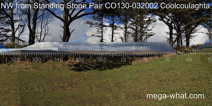 View N from Coolcoulaghta Standing Stone Pair