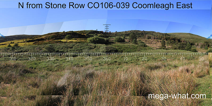 View N from Coomleagh East Stone Row