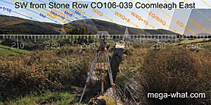 SW axial view from Coomleagh Stone Row