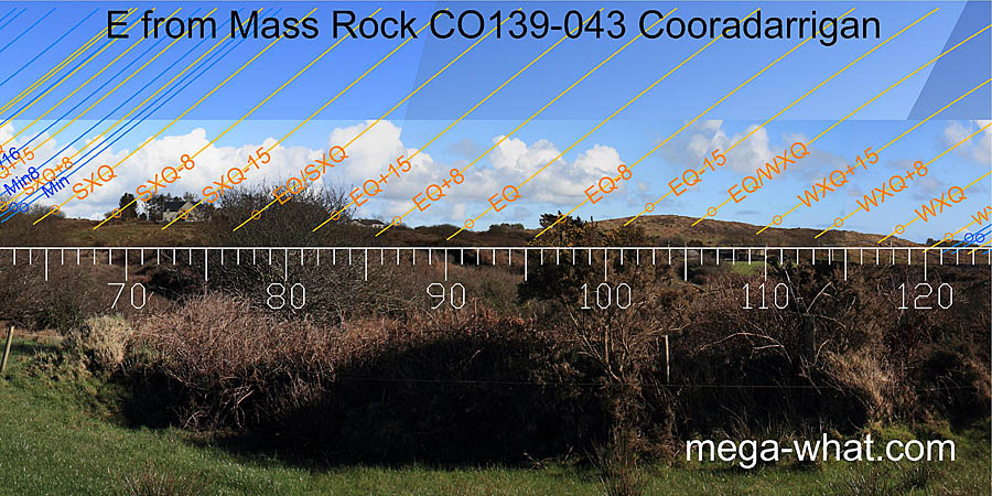 E from Cooradarrigan Mass Rock, Cork, Ireland.