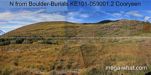 View N from Cooryeen Boulder-Burials