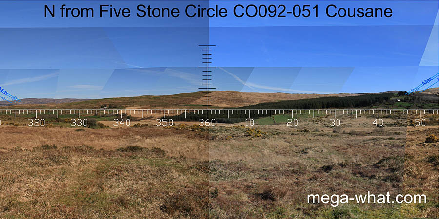 View N from Cousane Five Stone Circle