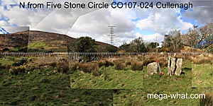 View N from Cullenagh Stone Circle