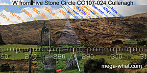 SW axial view from Cullenagh Stone Circle