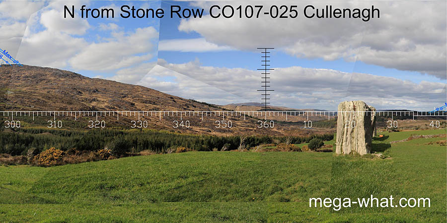 View N from Cullenagh Stone Row