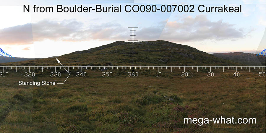 View N from Currakeal Boulder-Burial